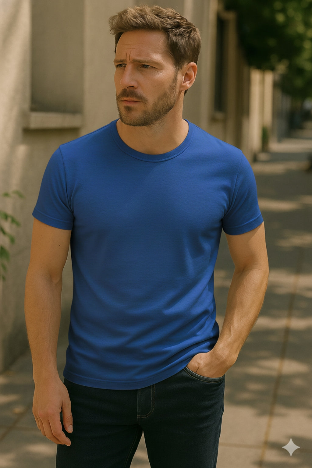 Men's Classic Fit Casual Crew Neck Tee
