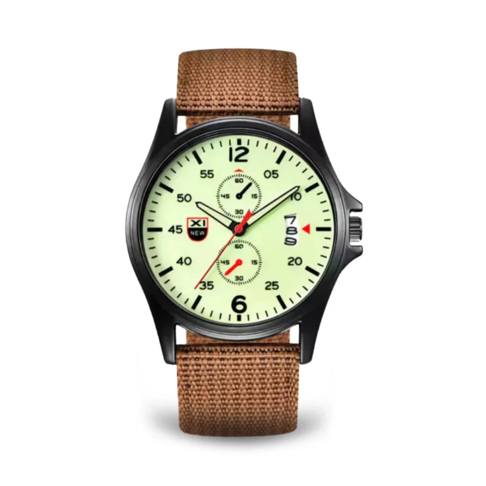 Rugged Quartz Watch - Durable Sport Nylon Strap Watch