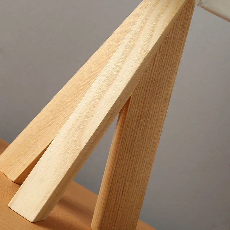Rustic Wood Table Lamp with Soft Warm Glow
