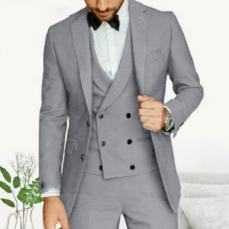 Men's Slim Fit Formal Suit Blazer Vest Pants Set