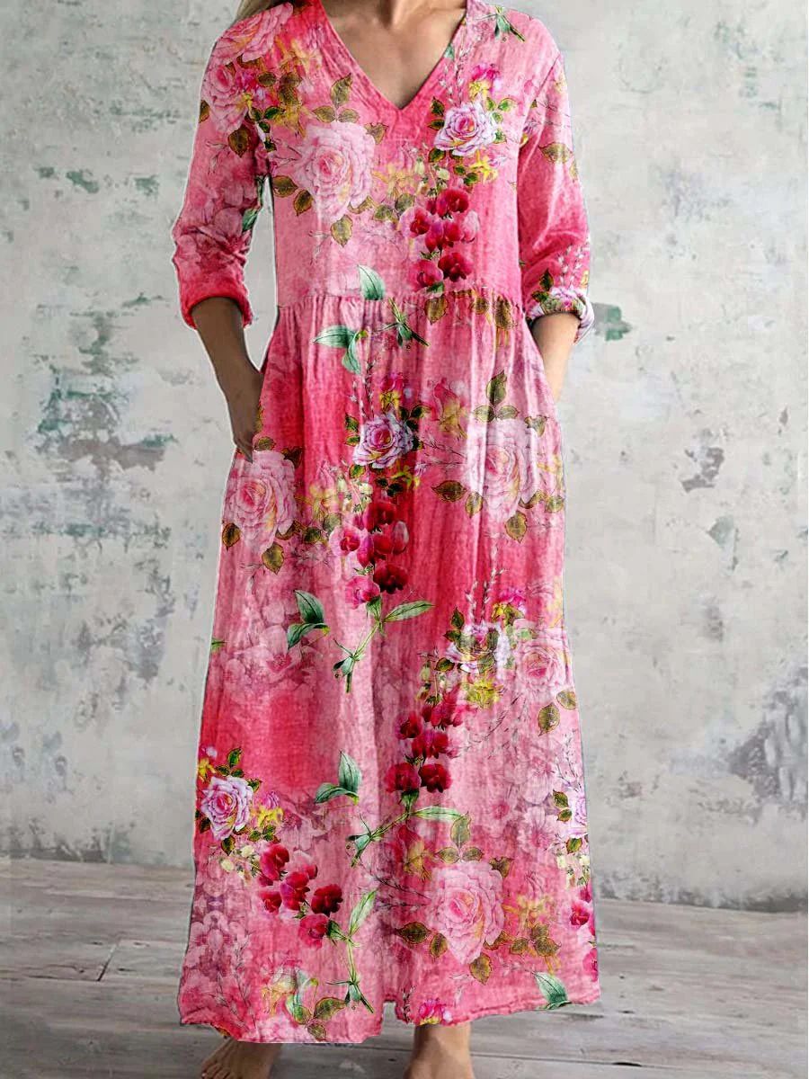 Elegant Long Floral Summer Dress
