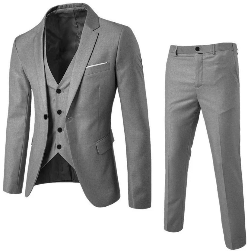 Classic 3-Piece Slim Fit Mens Suit