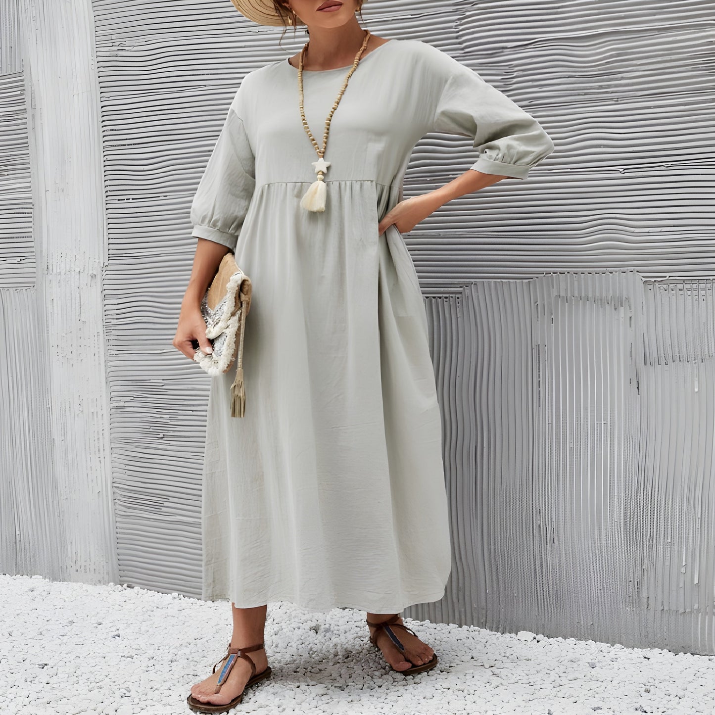 Loose Fit Bell Sleeve Dress