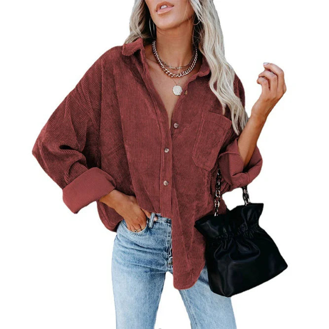 Relaxed Fit Casual Women's Long Sleeve Top