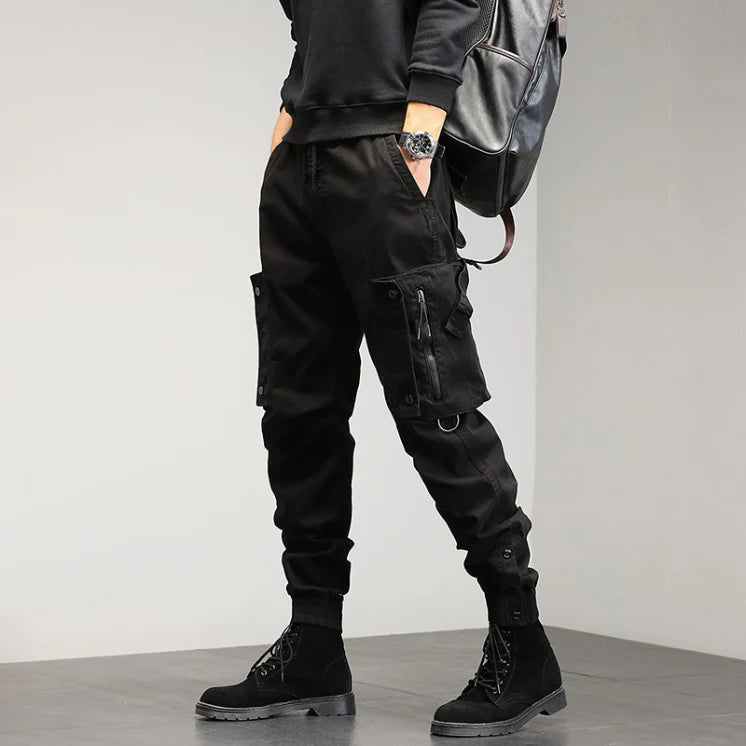 Relaxed Fit Cargo Pants with Elastic Waist