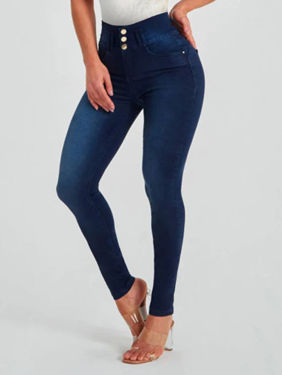 Ladies Slim Fit High Waist Jeans