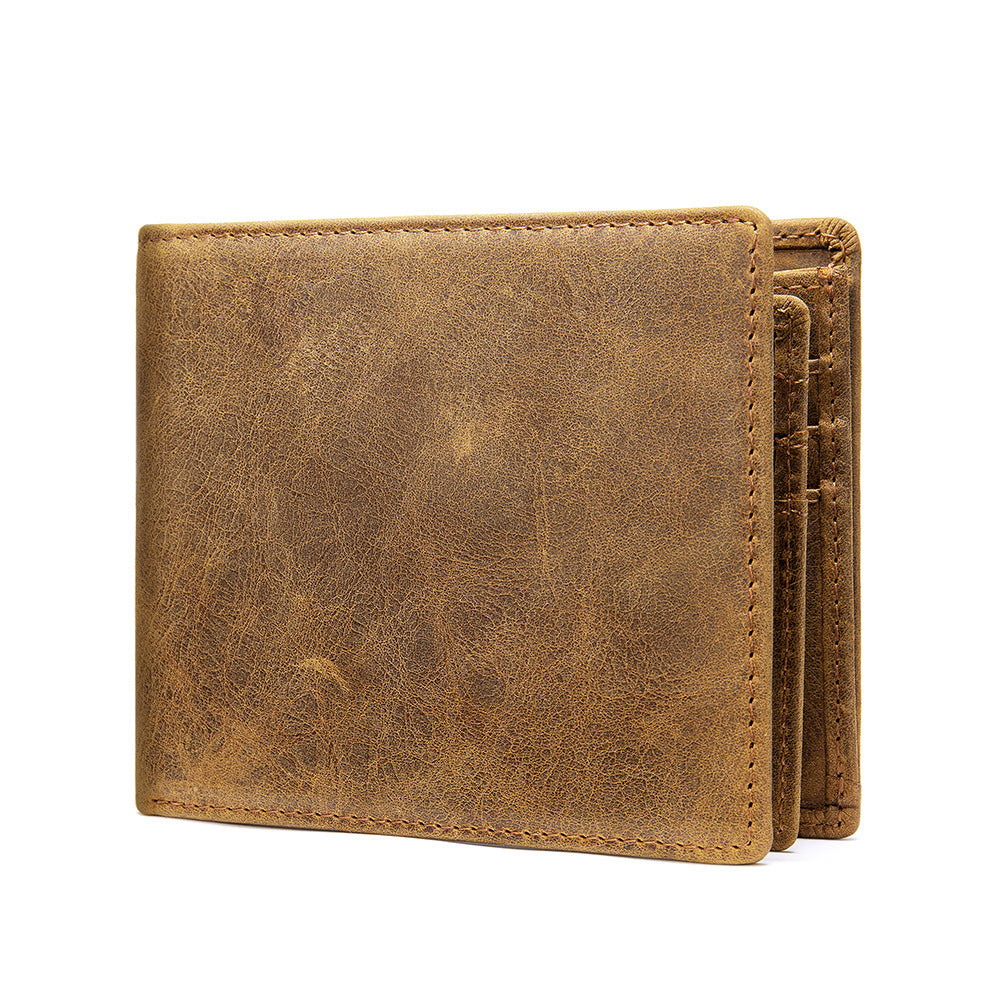 Thin Men's Leather Bifold RFID Wallet