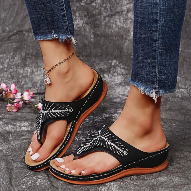 Comfortable Women's Contoured Flip Flop Shoes
