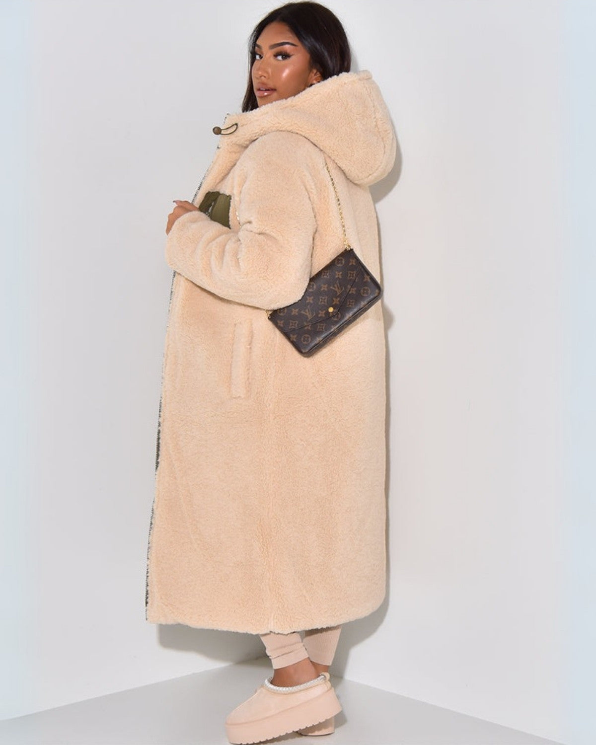 Warm Reversible Parka Coat for Women