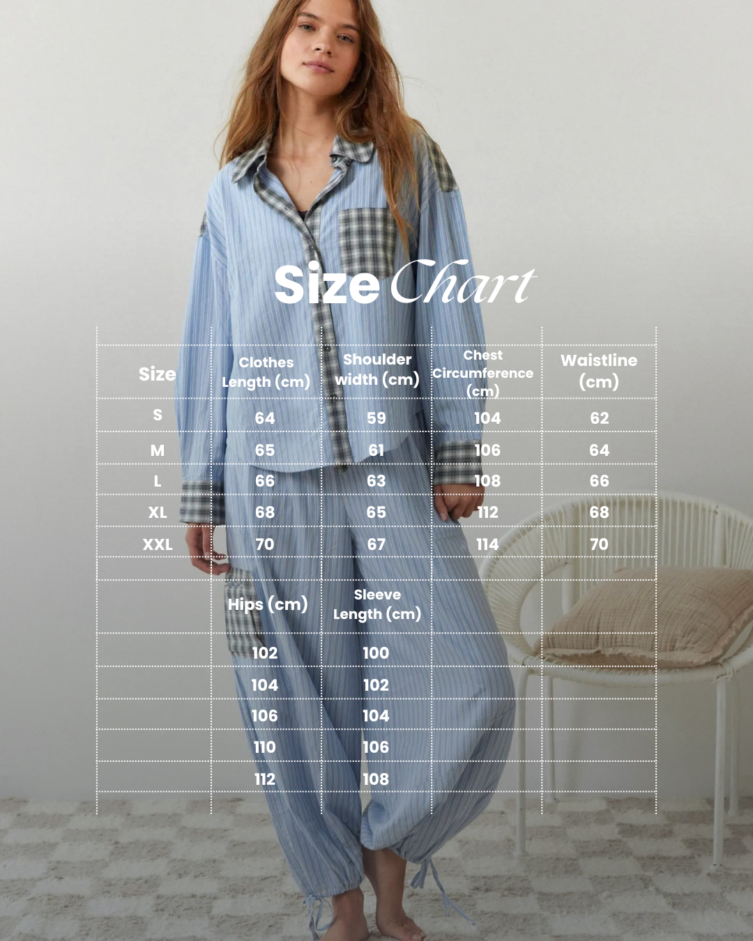 Cozy 2 Piece Pajama Set Cotton Sleepwear for Ladies