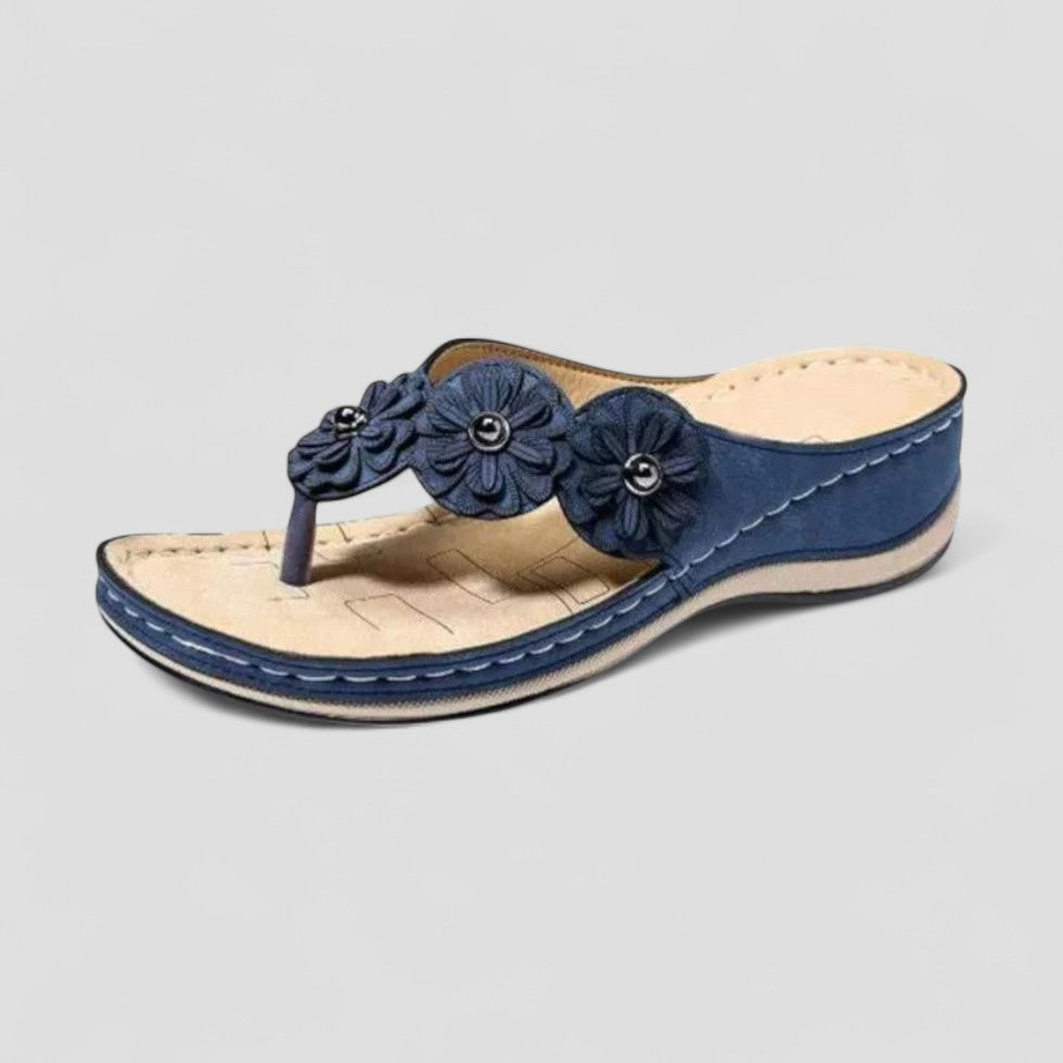 Orthopedic Flower Embellished Summer Thong Sandals 6