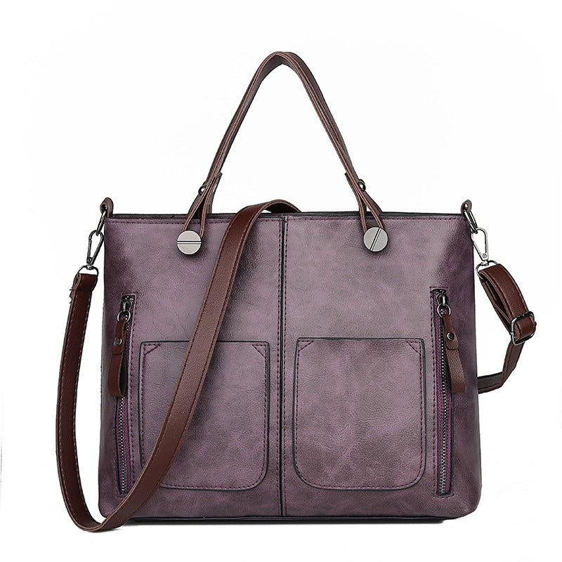Classic Ladies Genuine Leather Tote Bag