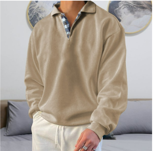 Relaxed Fit Crew Neck Sweater for Men
