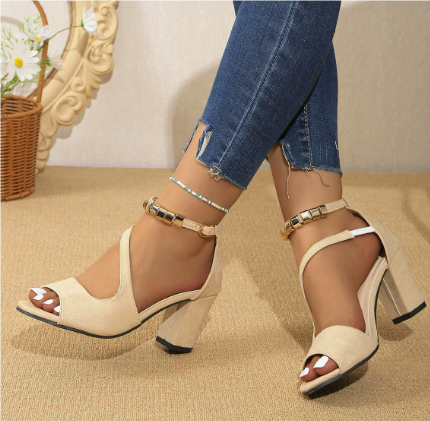 Ladies High Heel Strap Summer Shoes