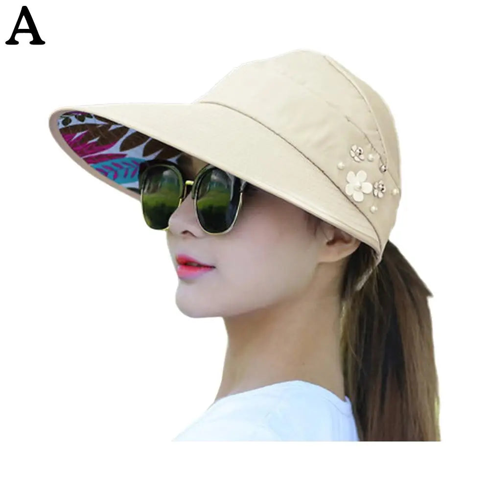 Variant image for Korean Breeze | Wide Brim Sun Hat for Women - Casual Beach Visor-6