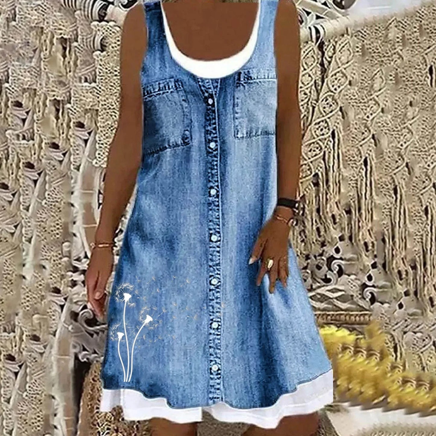 Comfortable Classic Blue Jeans Dress