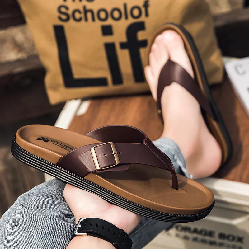Veylor | Faux Leather Summer Sandals