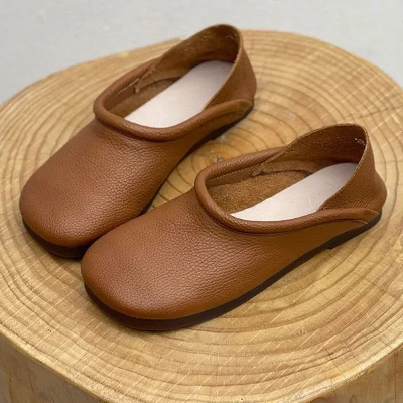 Natural Vegan Flat Shoes