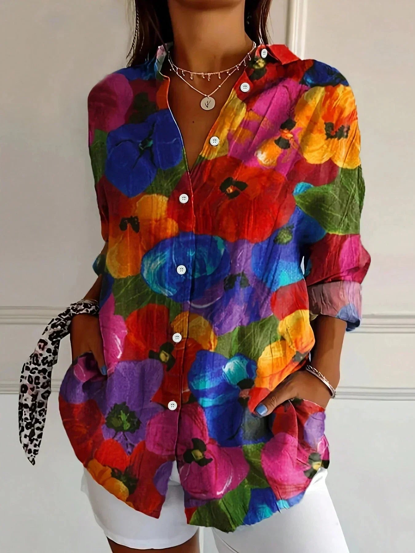 Vibrant Printed Women's Blouse