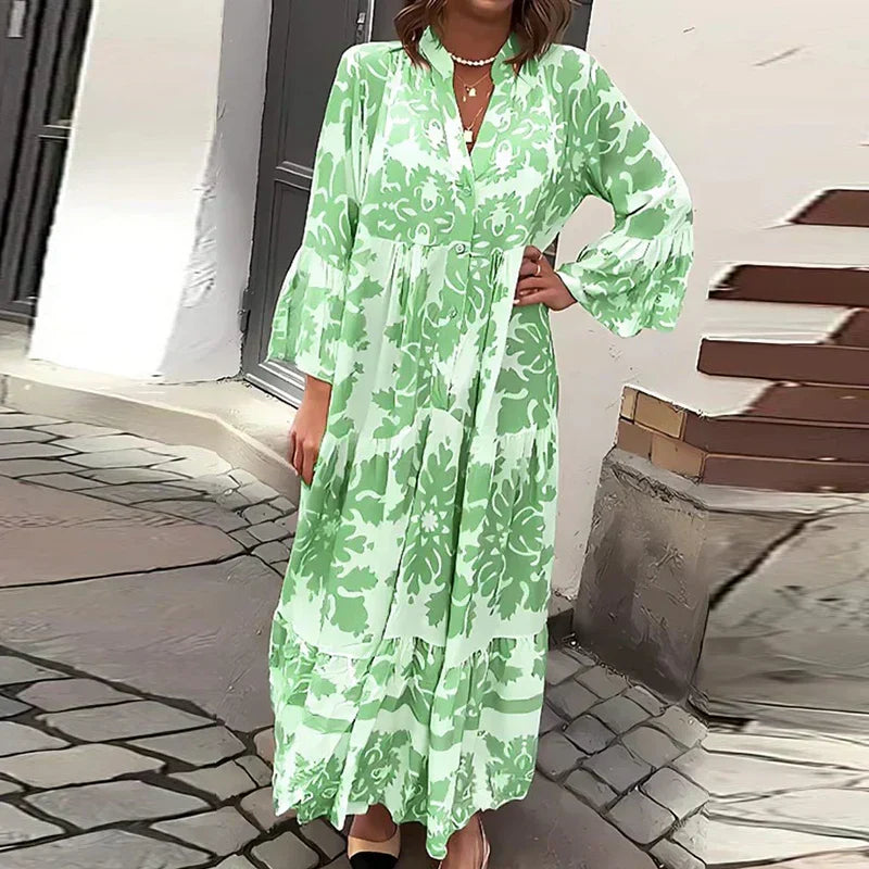 Trendy Floral Bohemian Long Dress