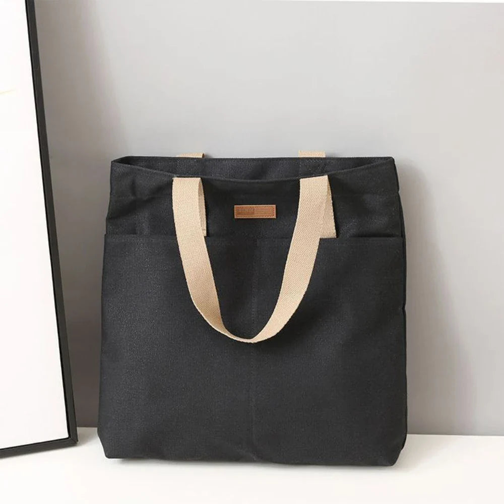 Variant image for Cora | Canvas Tote Bag - Large Capacity Beach Bag-3