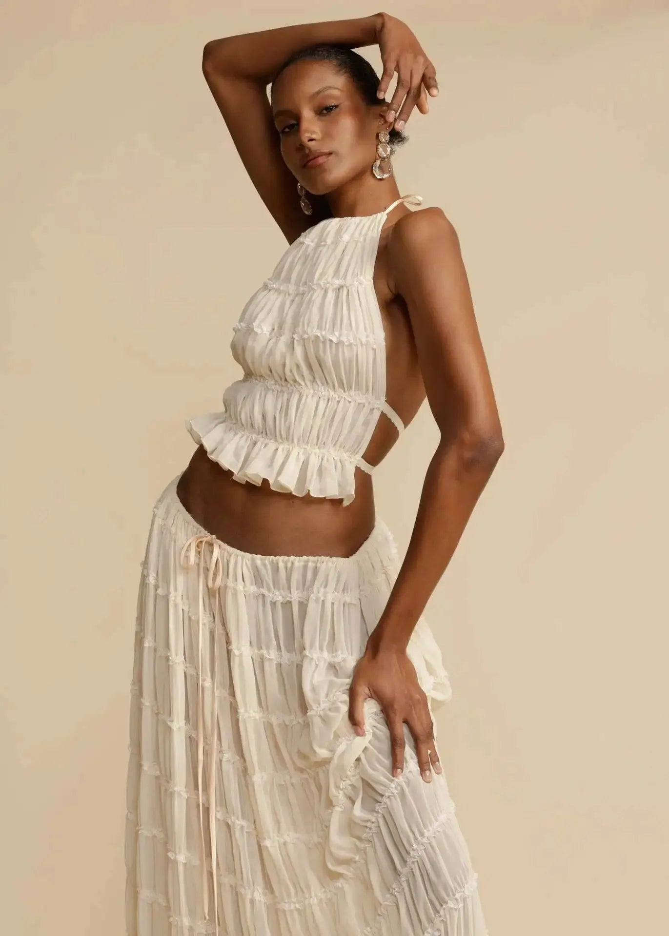 Haven | Two Piece Skirt and Top Set-5