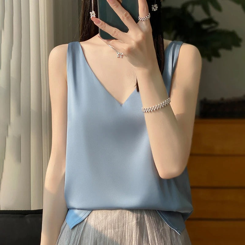 Sophia | Satin Elegance Blouse