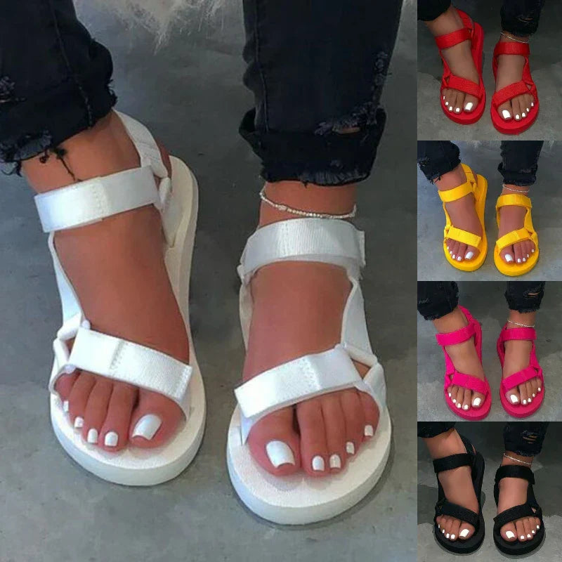 Comfortable Buckle Toe Sandals for Ladies
