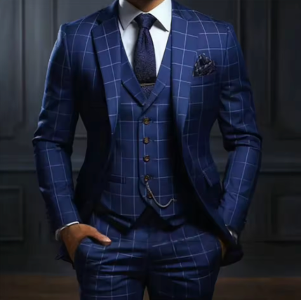 Lightweight Grey 3-Piece Summer Business Suit