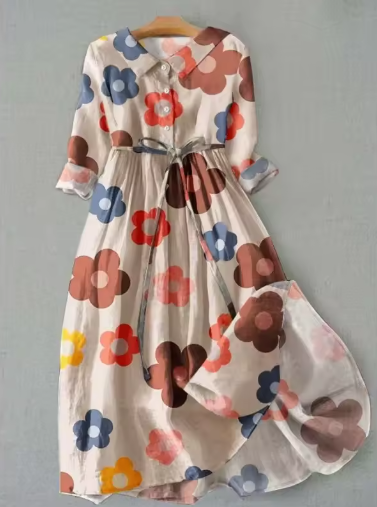 Vintage Floral Women's Dress - Luxivelle