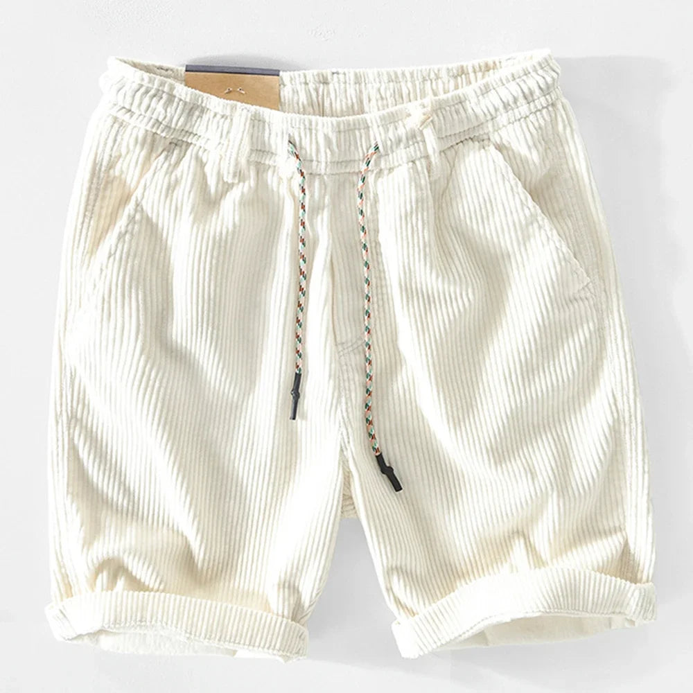 Relaxed Fit Cotton Khaki Shorts for Men