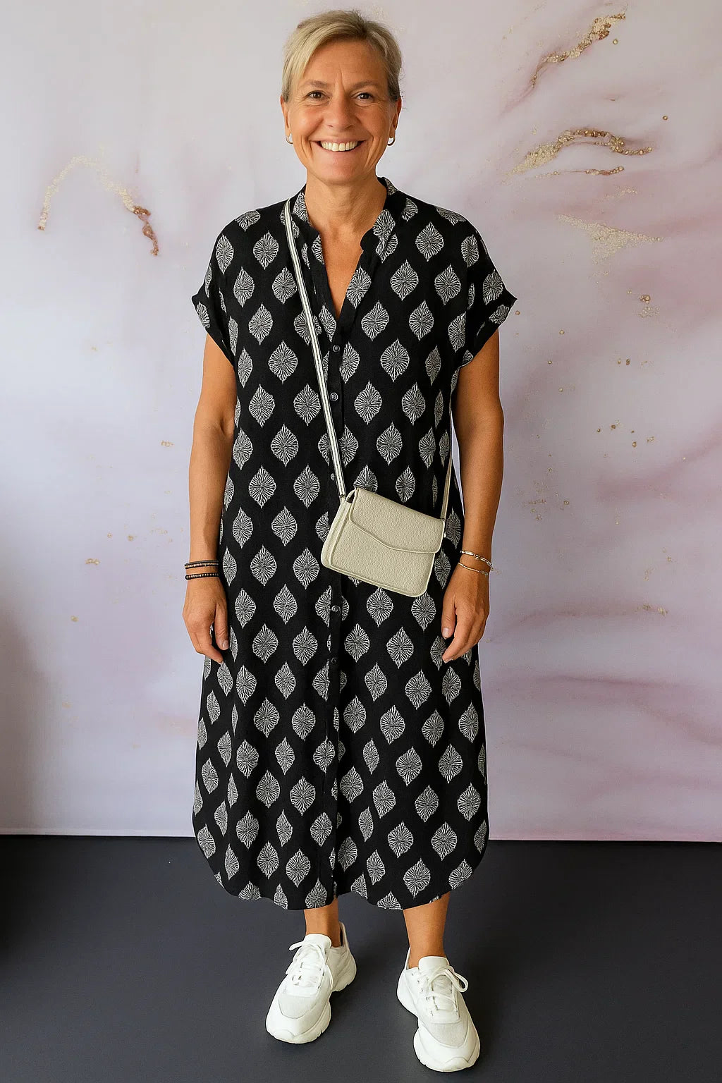 Casual Summer Midi Shirt Dress