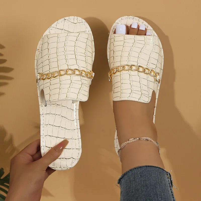 Luxury Leather Flat Sandals