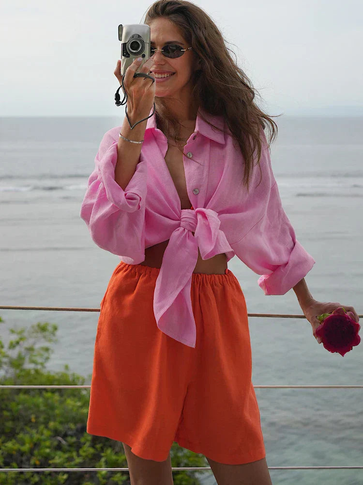 Lightweight Breathable Linen Blouse