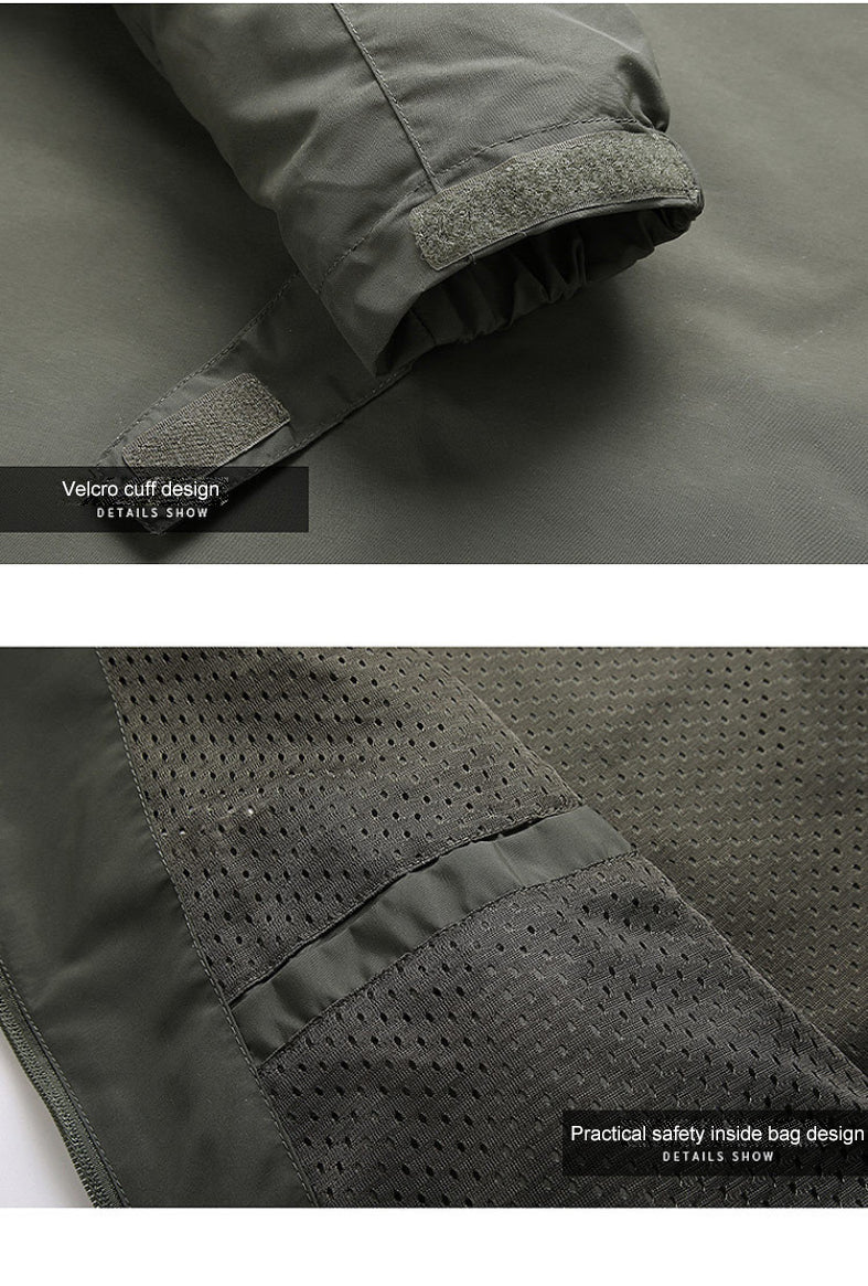 Waterproof Men's Breathable Zip Up Jacket