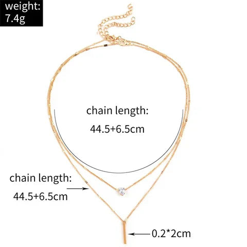 Classic Gold Chain Necklace Set
