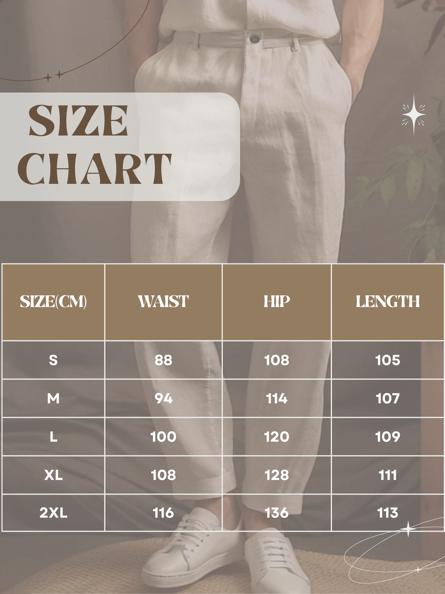 Slim Fit Mens Linen Trousers