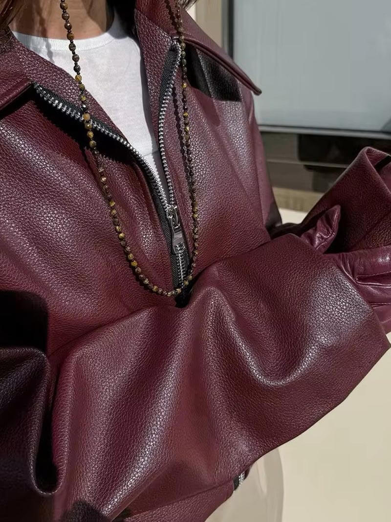 Sleek Women's Zip Up Coat