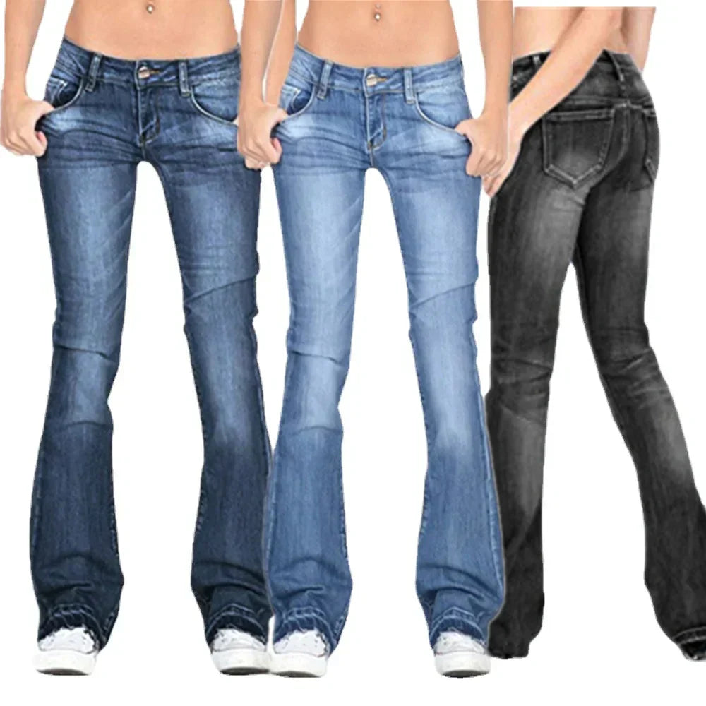 Women's Classic Flare Bell Bottom Jeans