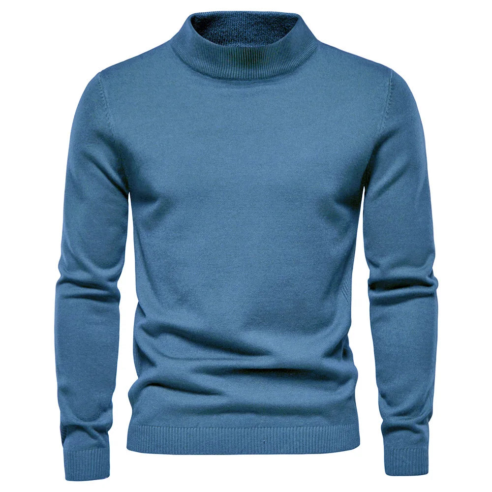 Sweater - Knit Blend Half Turtleneck And Neck Coverage 11