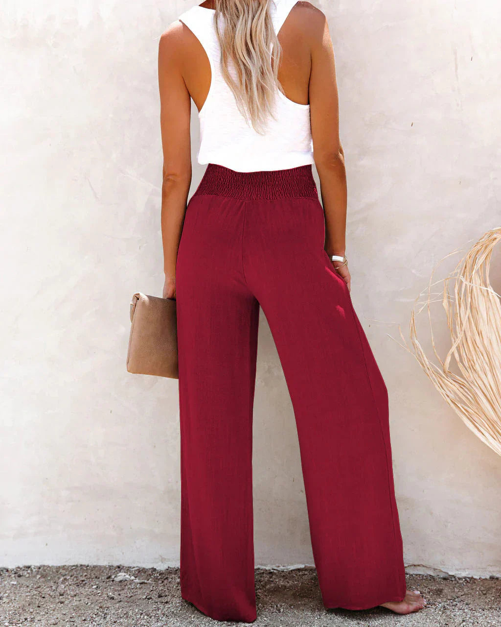 Comfortable Ladies Lightweight High Waisted Pants