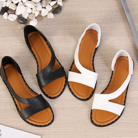 Comfortable Wide Strap Flat Sandals
