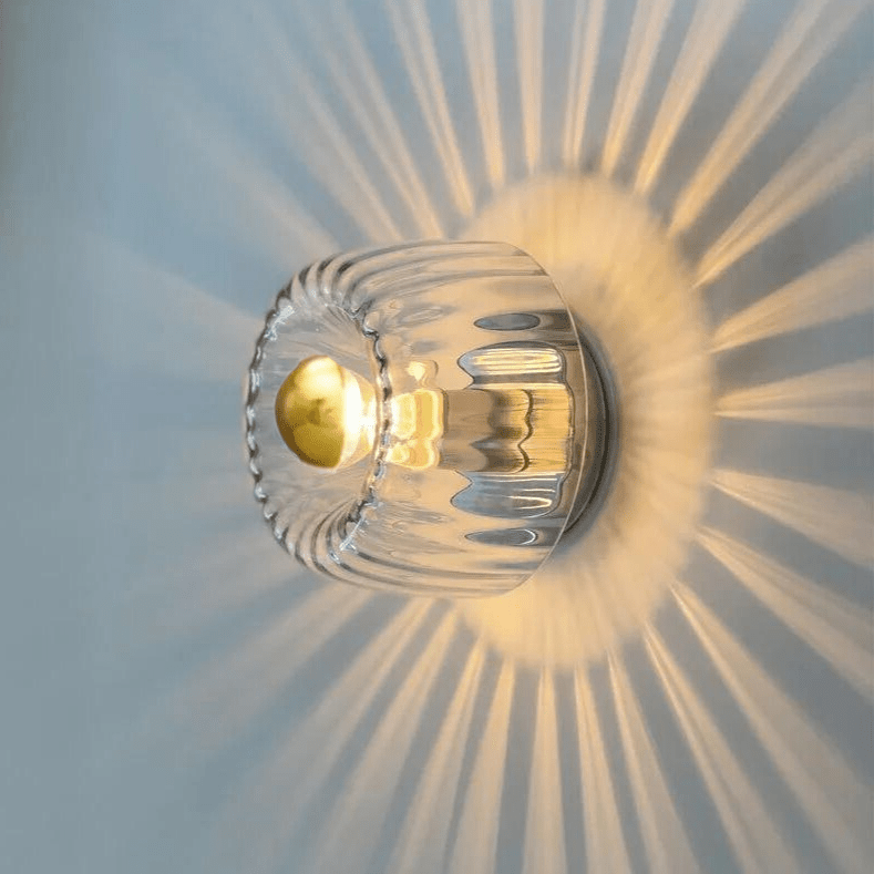 Simple Glass Metal Wall Lamp