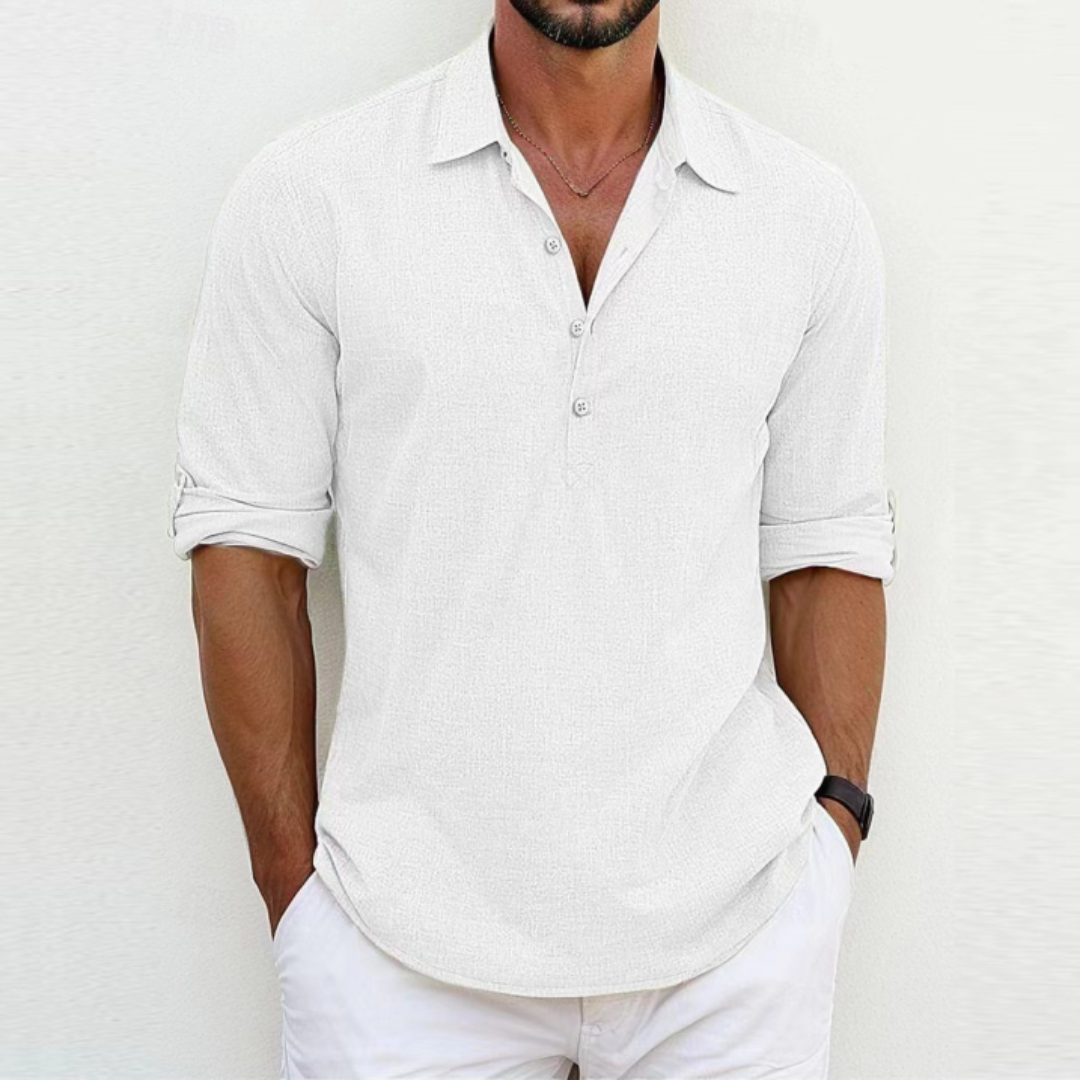 Classic Men's Long-Sleeve Casual Shirt