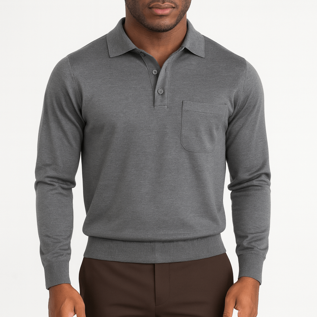 VogeLuxe | Men’s Cashmere Collared Sweater 5