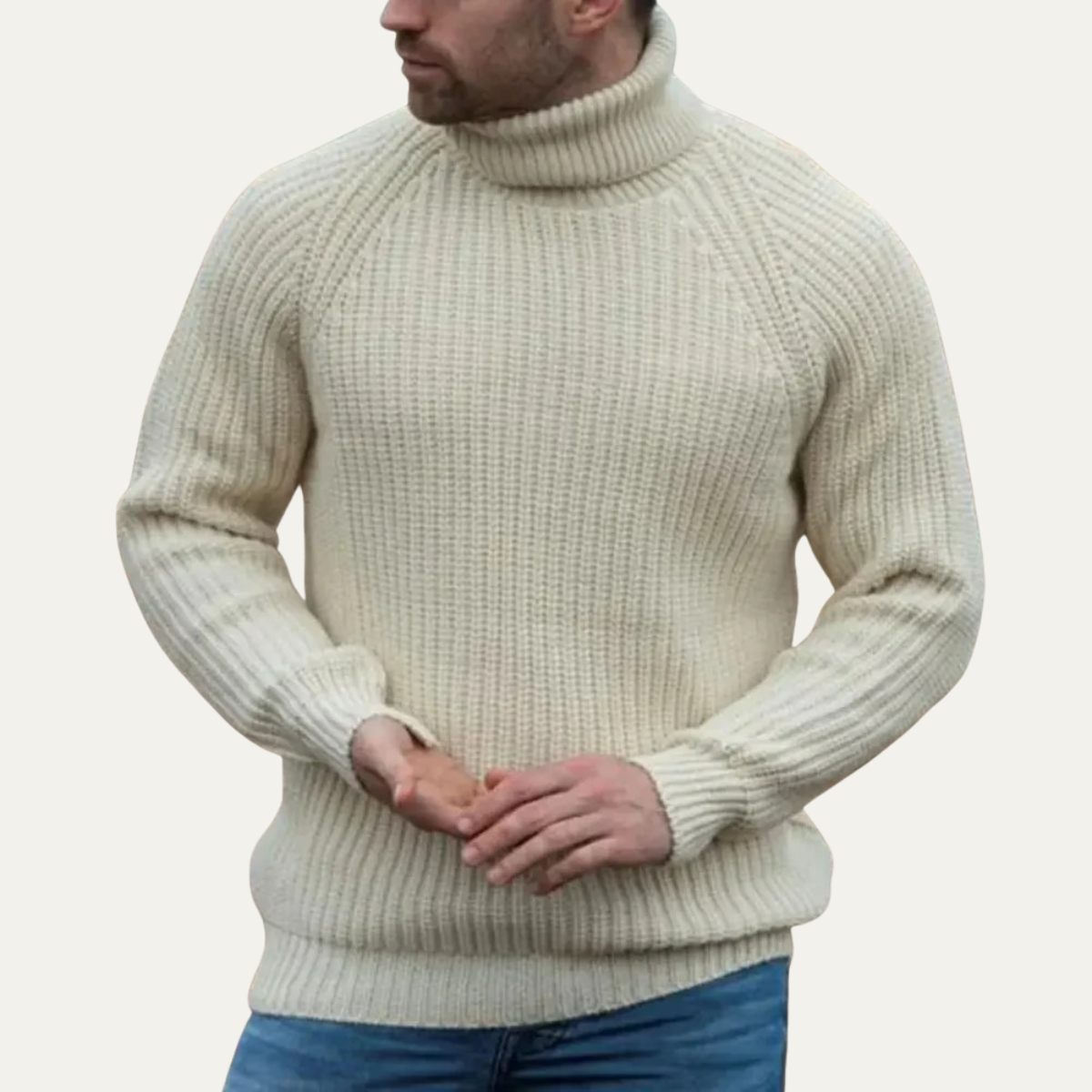 VogeLuxe | Men’s Chunky Turtleneck Sweater 4