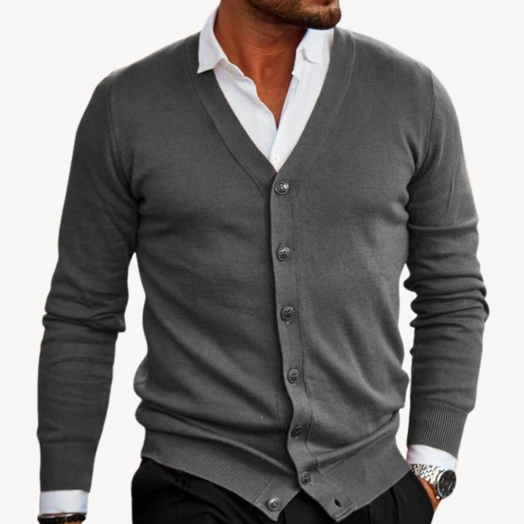 VogeLuxe | Men’s Classic Button Cardigan 6