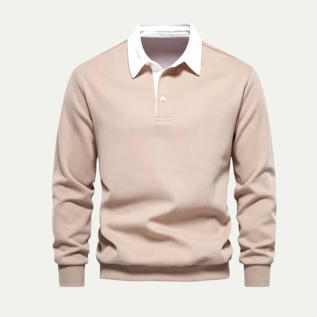VogeLuxe | Men’s Classic Contrast-Collar Shirt 5