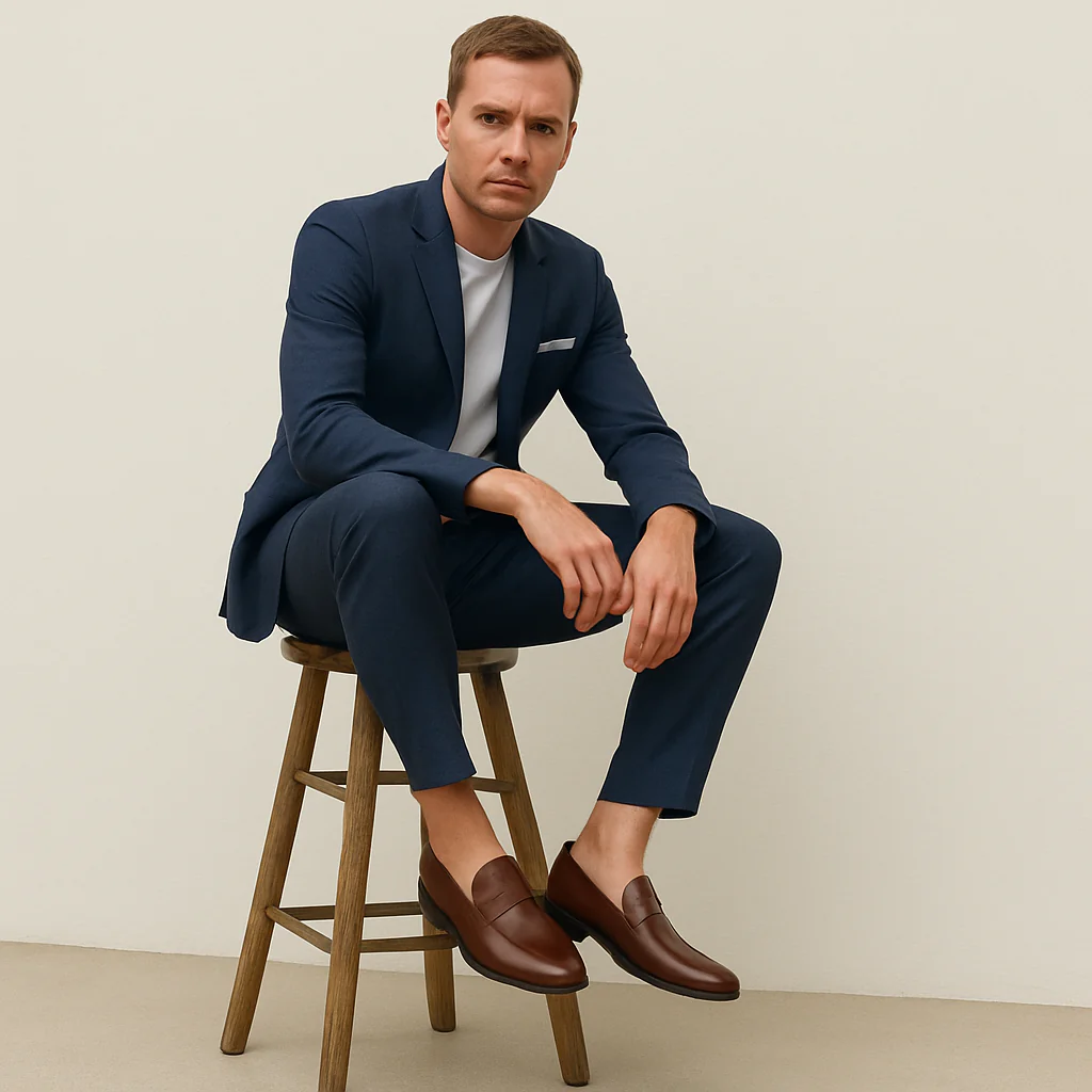 VogeLuxe | Men’s Classic Square-Toe Loafers 2