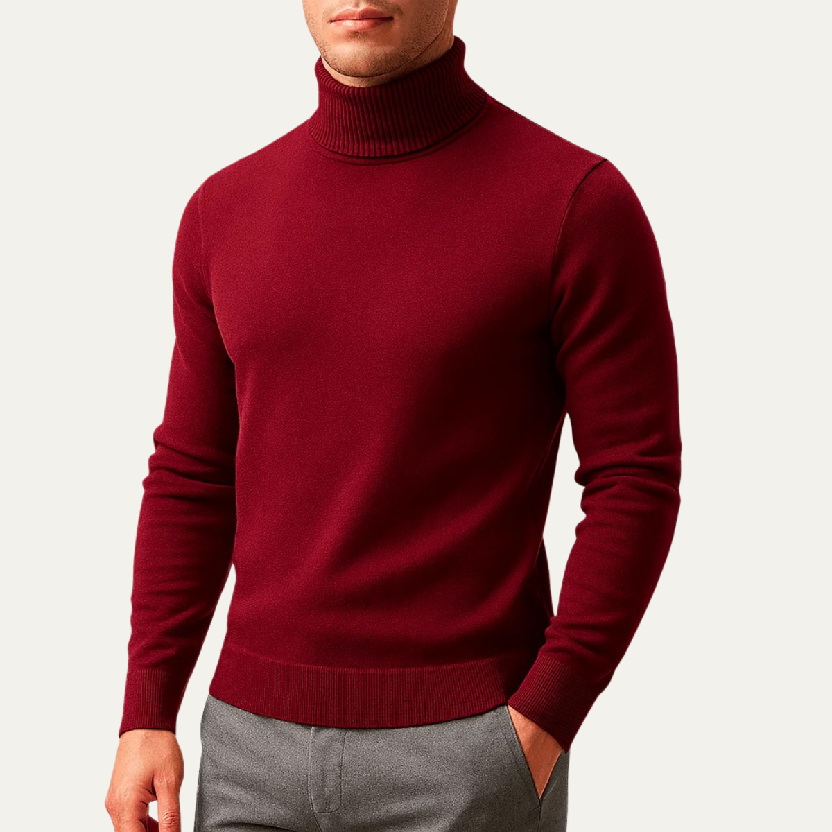VogeLuxe | Men’s Classic Turtleneck Sweater 5